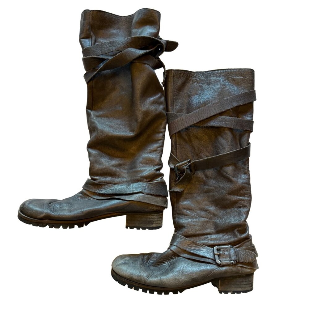 Vintage Moto Boots, Size 8